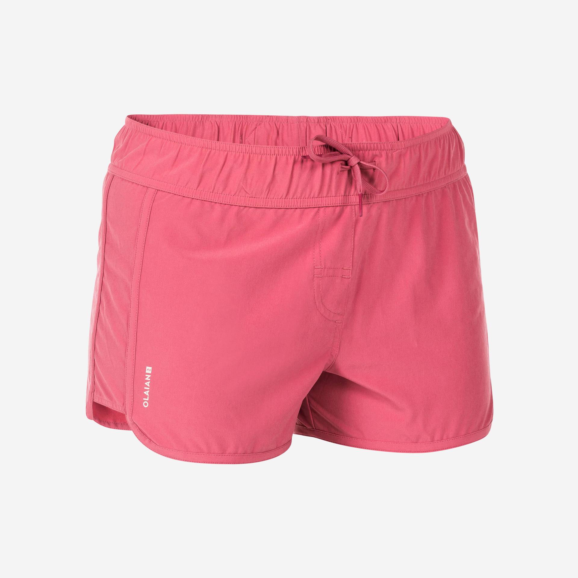 Boardshorts Surf Tini elastischer Taillenbund mit Kordelzug Damen rosa von OLAIAN