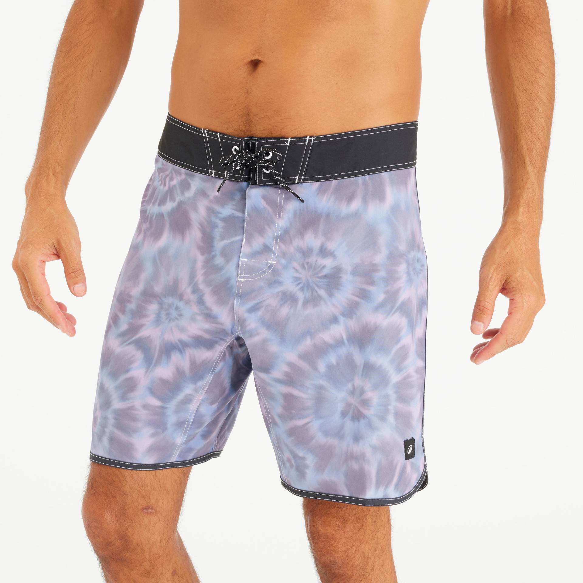 Boardshorts Surfen Herren lang 500 18" Tye & Van schwarz Boardshorts Surfen Herren lang 500 18" Tye & Van schwarz von OLAIAN