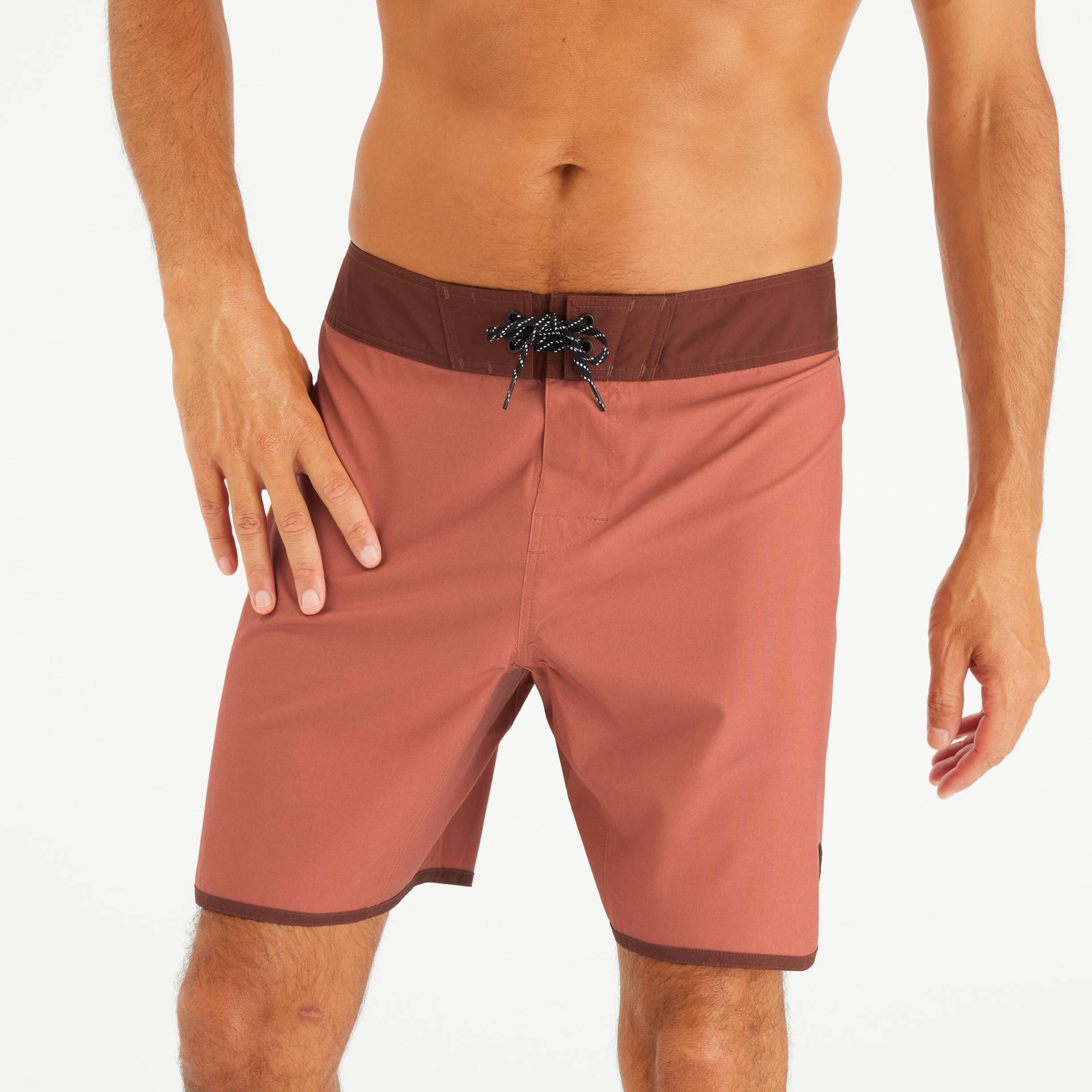 Boardshorts Surfen Herren lang 500 Sober 18" bordeaux/braun Boardshorts Surfen Herren lang 500 Sober 18" bordeaux/braun von OLAIAN