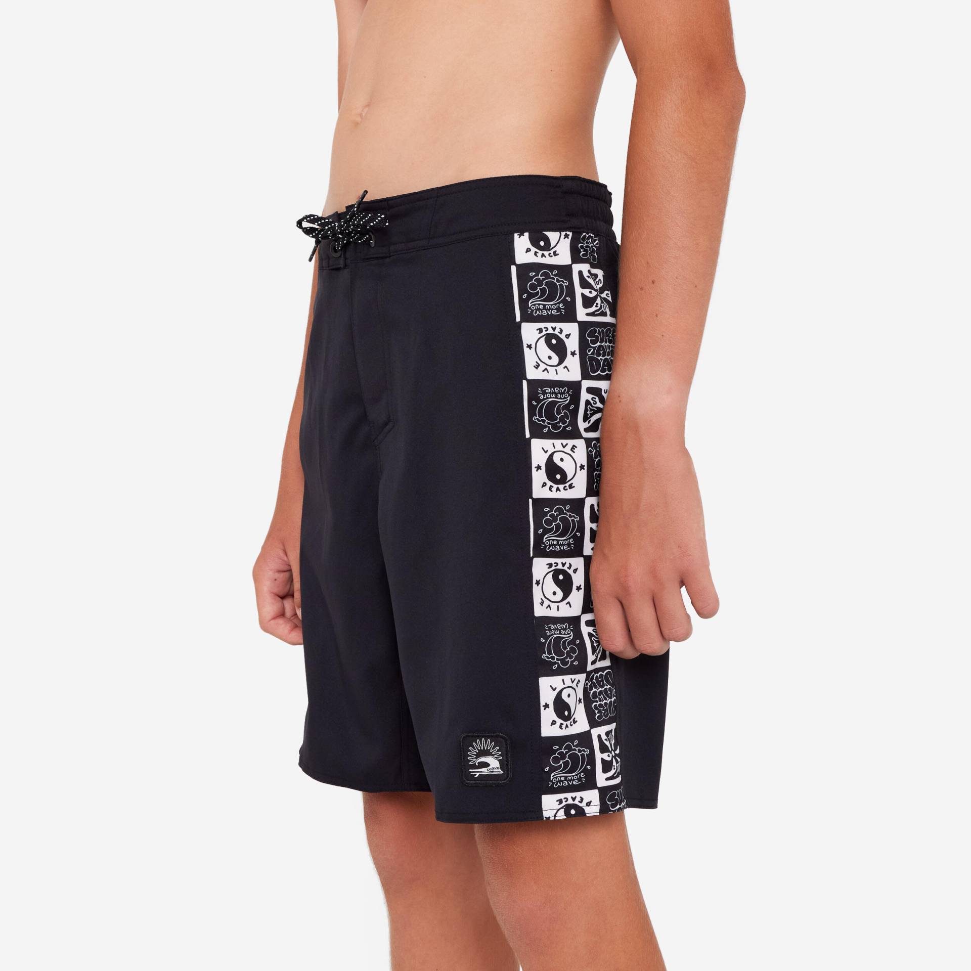 Boardshorts Surfen Jungen 900 Band schwarz Boardshorts Surfen Jungen 900 Band schwarz von OLAIAN