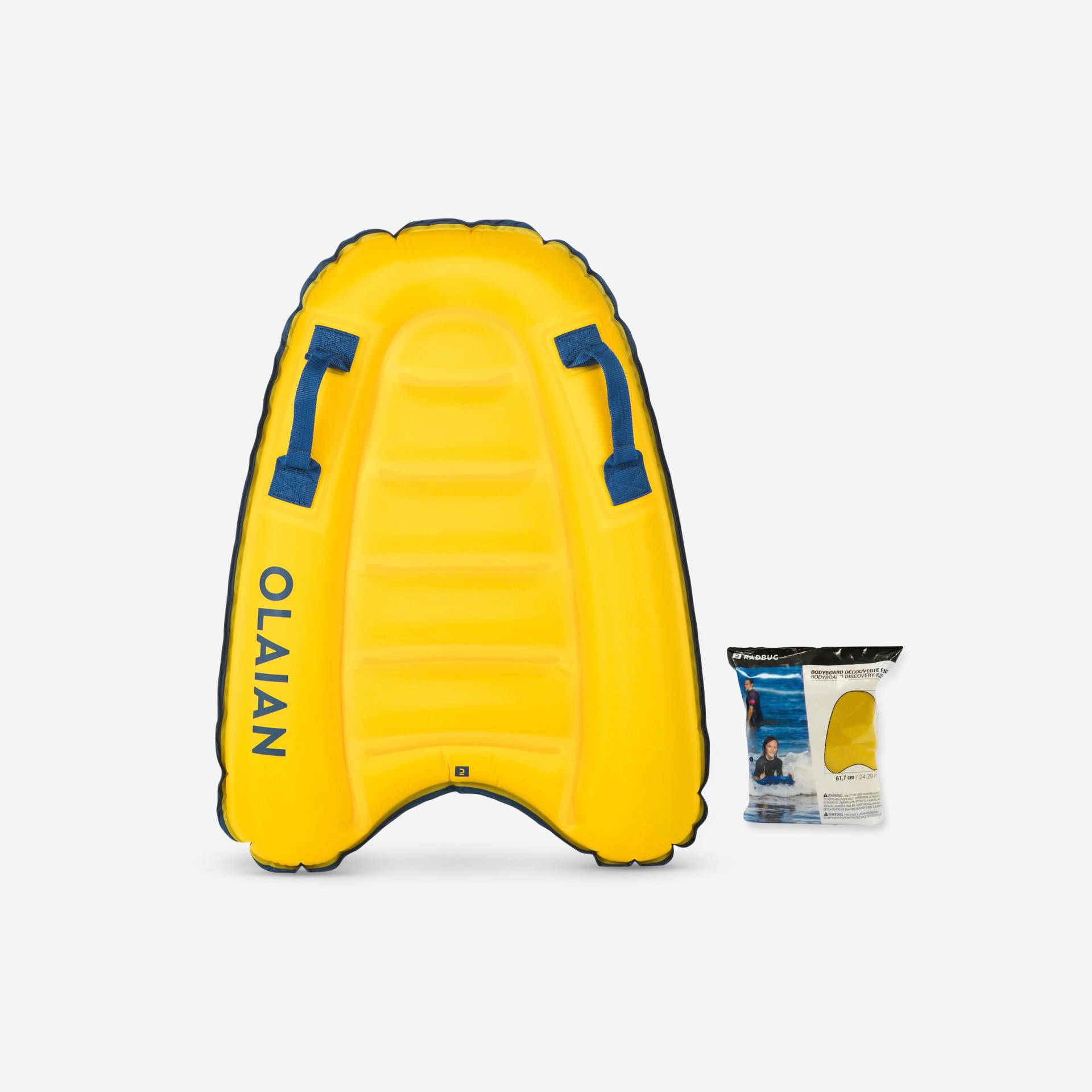 Bodyboard aufblasbar Kinder 15–25 kg gelb Bodyboard aufblasbar Kinder 15–25 kg gelb von OLAIAN