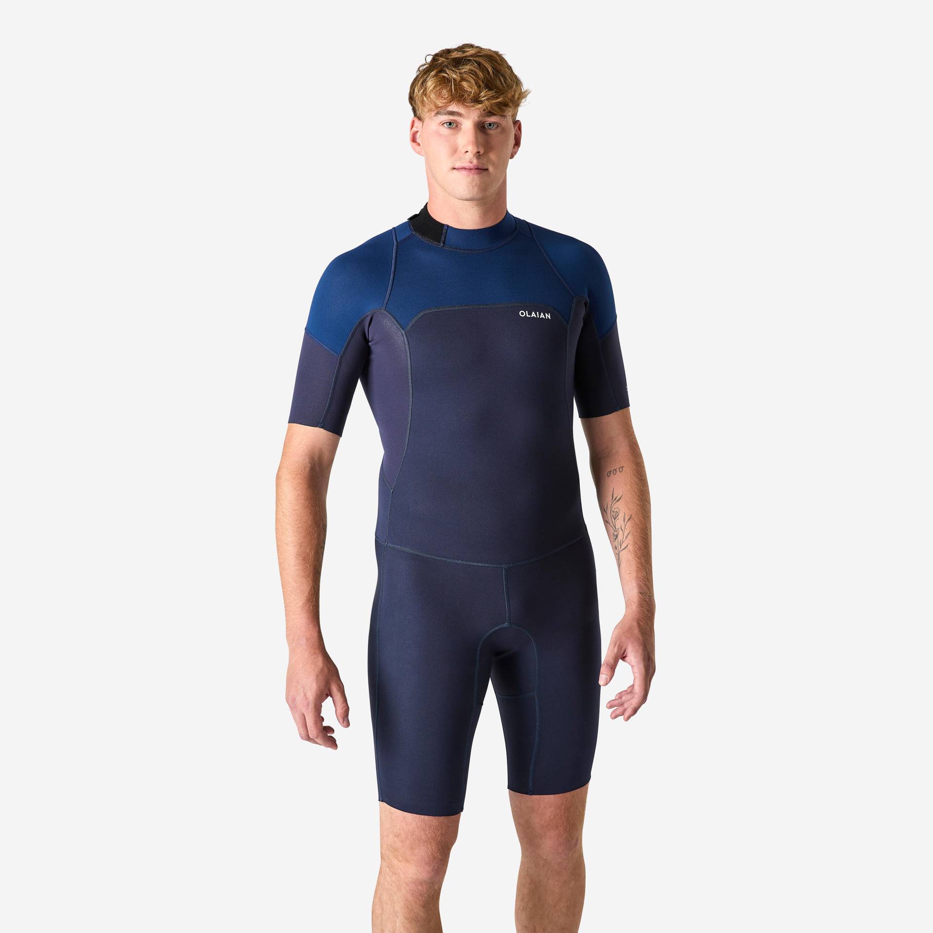 Neopren Shorty Surfen Herren Stretch 500 blau Neopren Shorty Surfen Herren Stretch 500 blau von OLAIAN