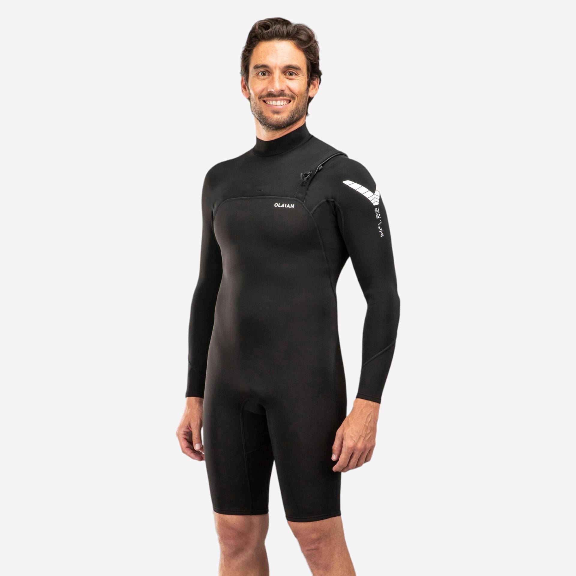 Neopren Shorty Surfen Herren langarm 1.5 mm - 900 schwarz Neopren Shorty Surfen Herren langarm 1.5 mm - 900 schwarz von OLAIAN