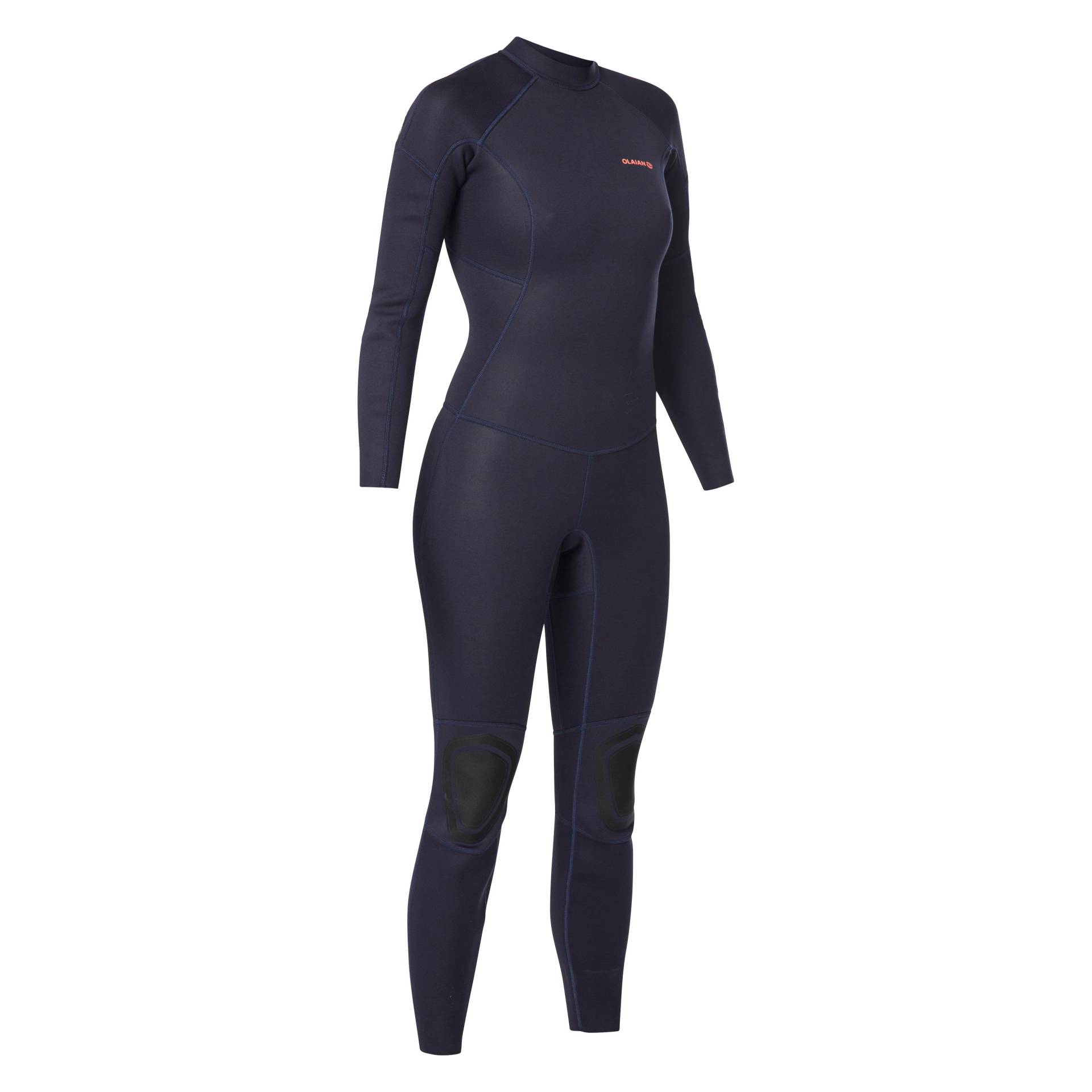 Neoprenanzug Surfen Damen Neopren 2/2 mm Back Zip 100 marineblau von OLAIAN