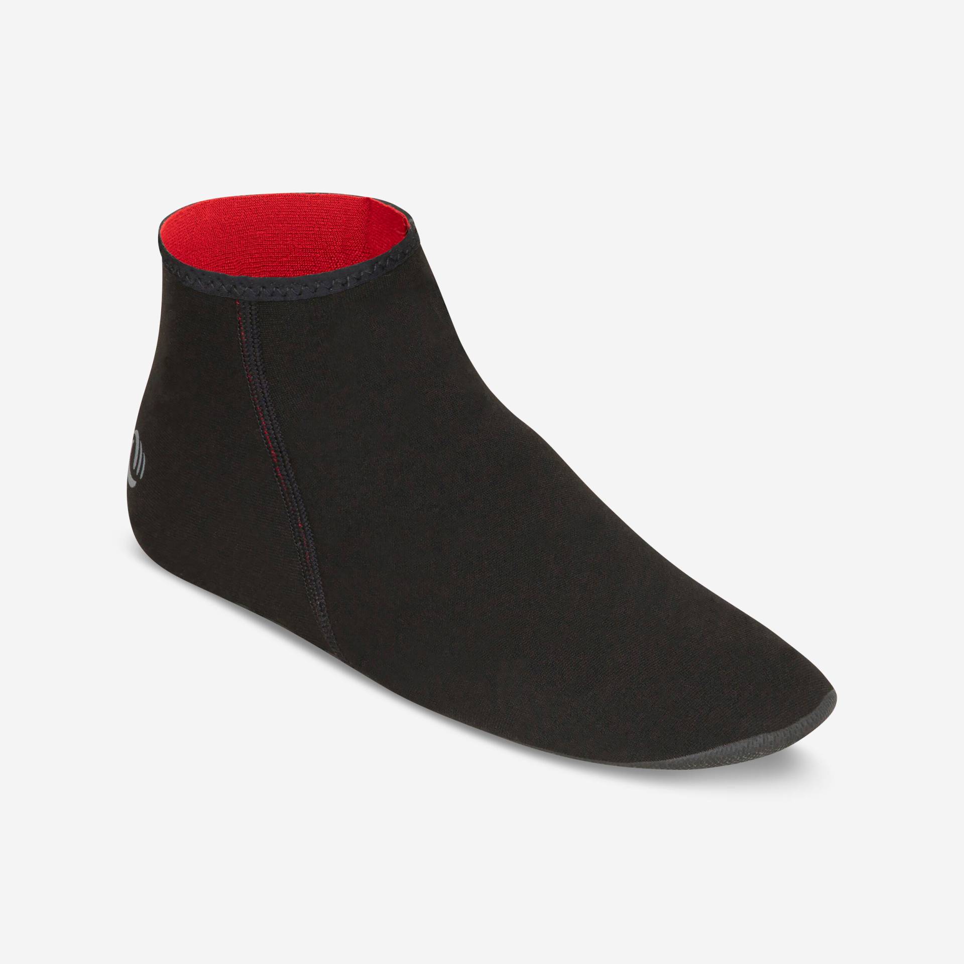 Neoprensocken Surfen/Bodyboarden halbhoch 2 mm - BB100 schwarz von OLAIAN