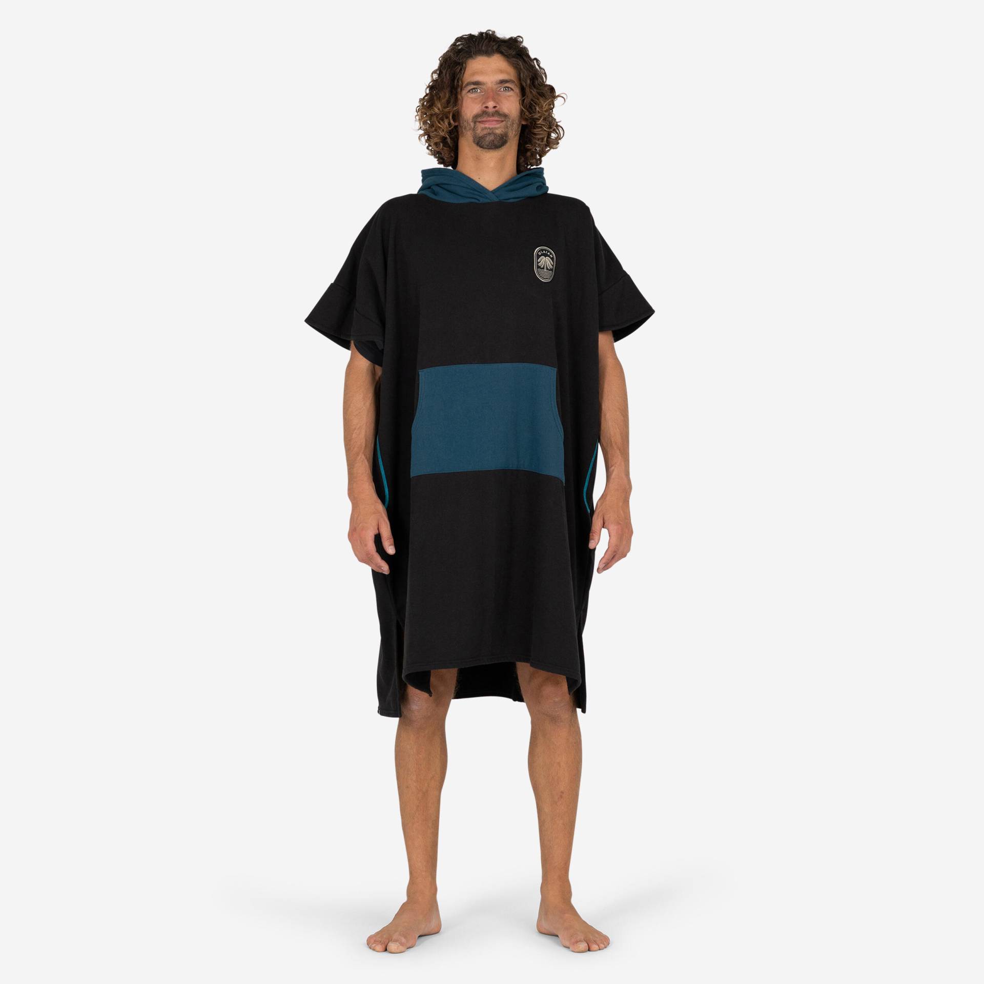 Surf-Poncho Damen/Herren - 500 schwarz von OLAIAN