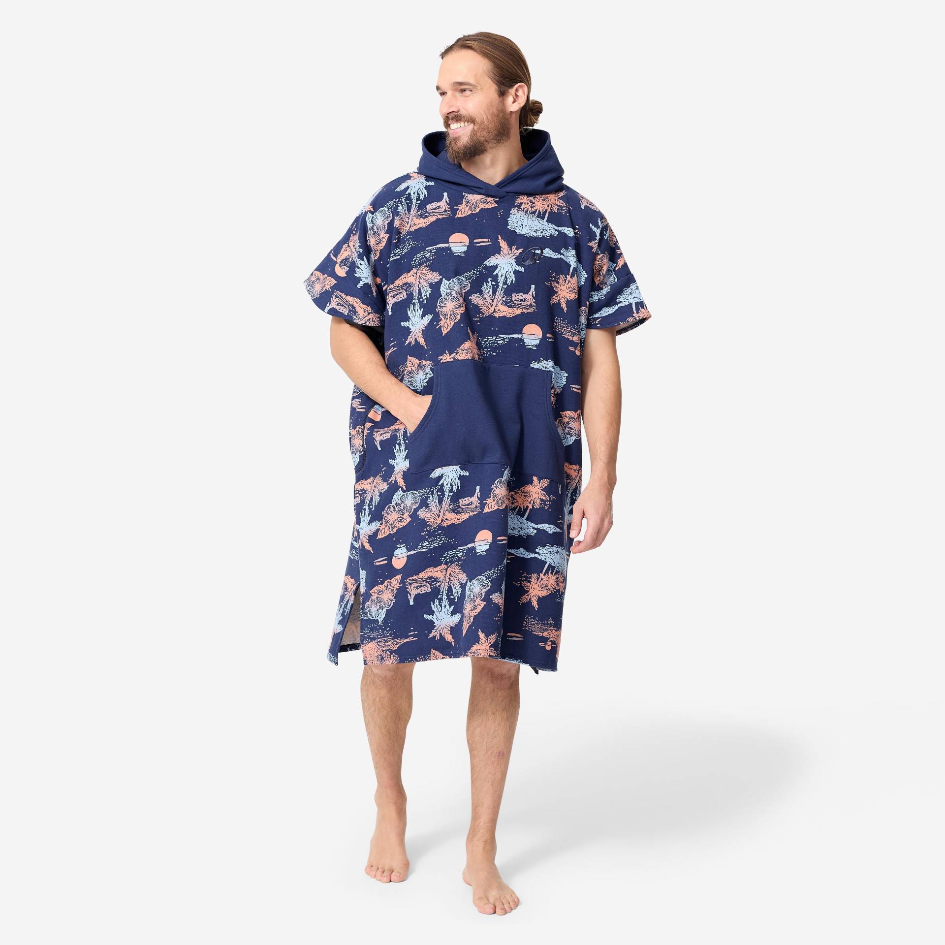 Surf-Poncho Damen/Herren ab 150 cm 500 Stories blau Surf-Poncho Damen/Herren ab 150 cm 500 Stories blau von OLAIAN