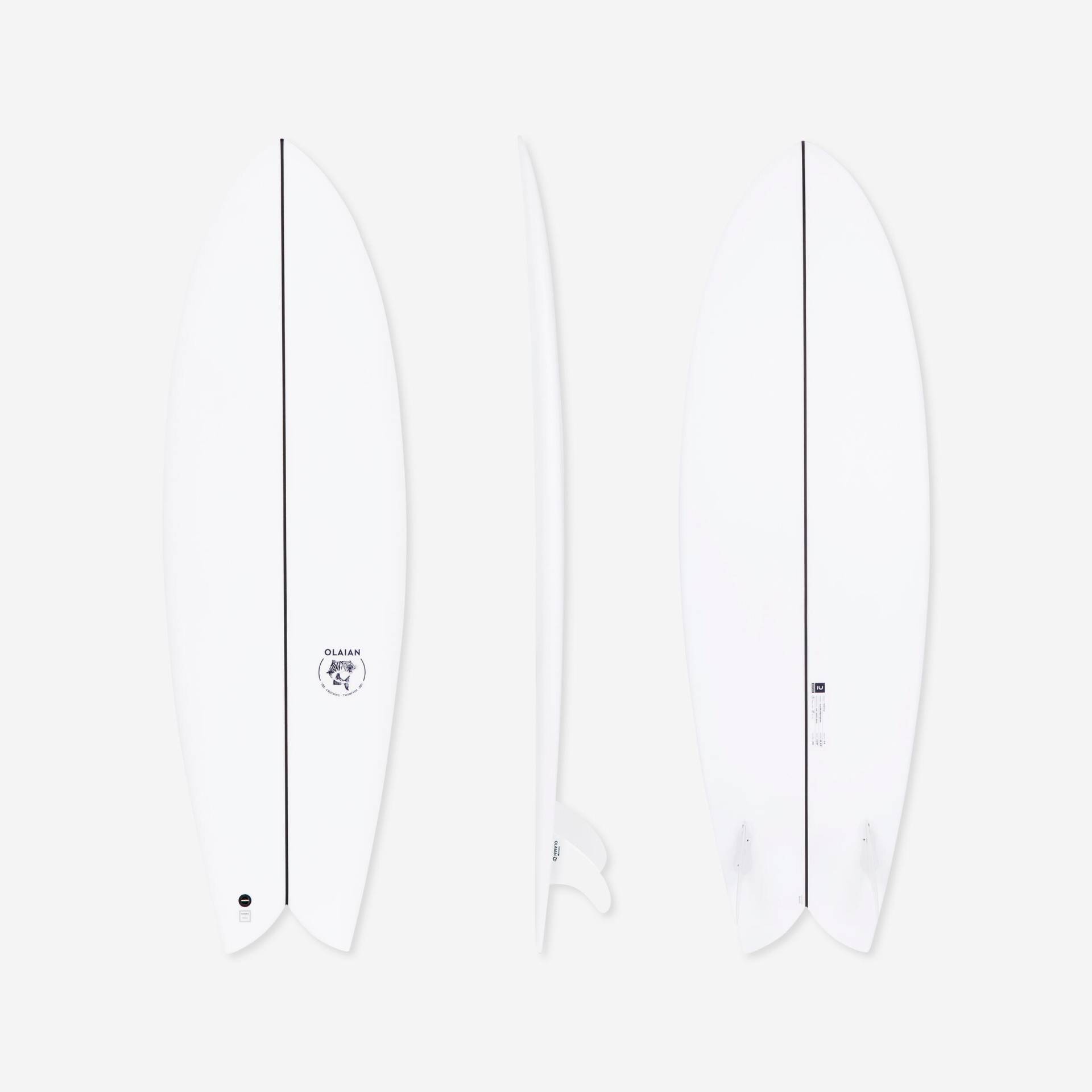 Surfboard 35 l 5'8 Zoll mit 2 Twin-Finnen - Fish 900 Surfboard 35 l 5'8 Zoll mit 2 Twin-Finnen - Fish 900 von OLAIAN