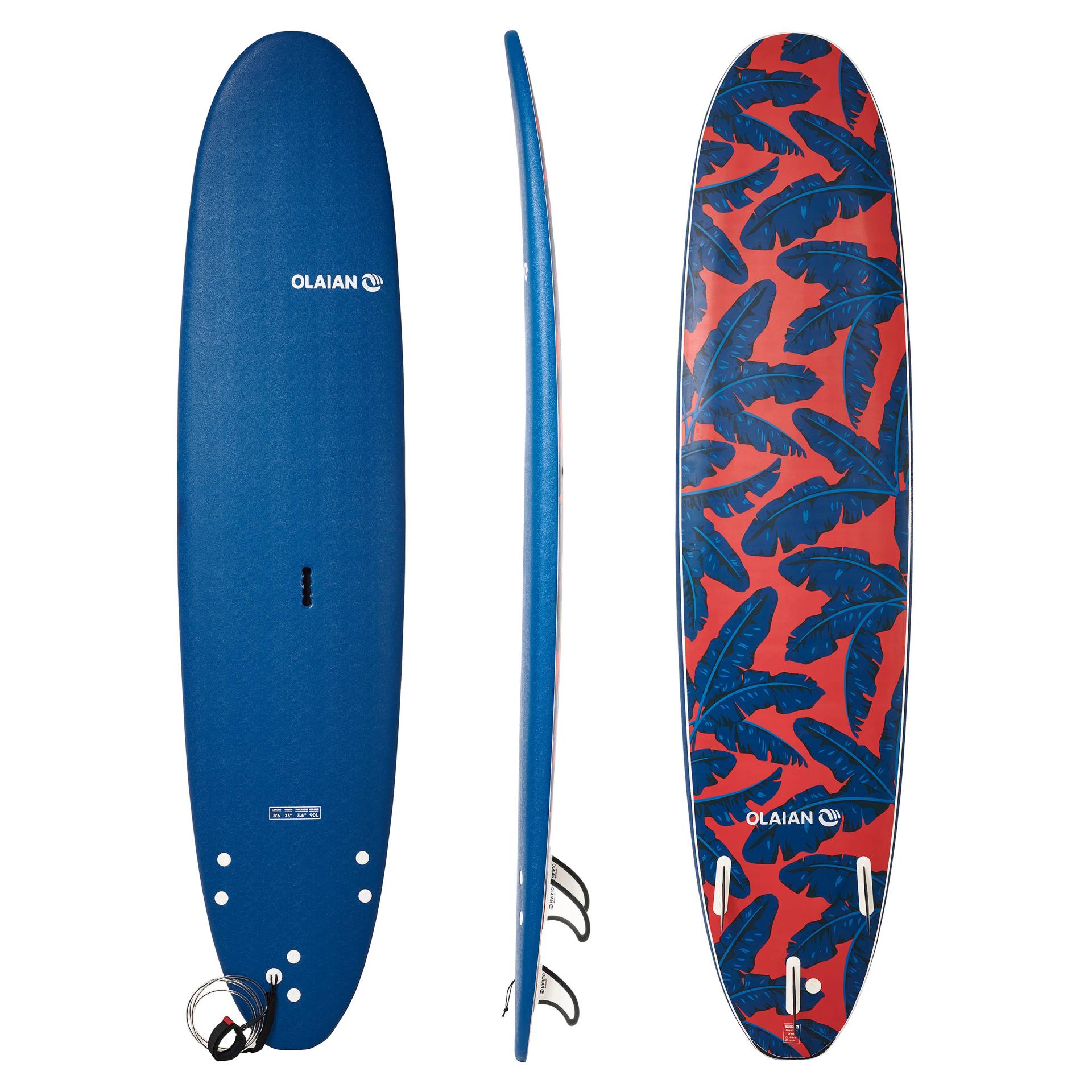 Surfboard Soft 500 8'6" 90 L von OLAIAN