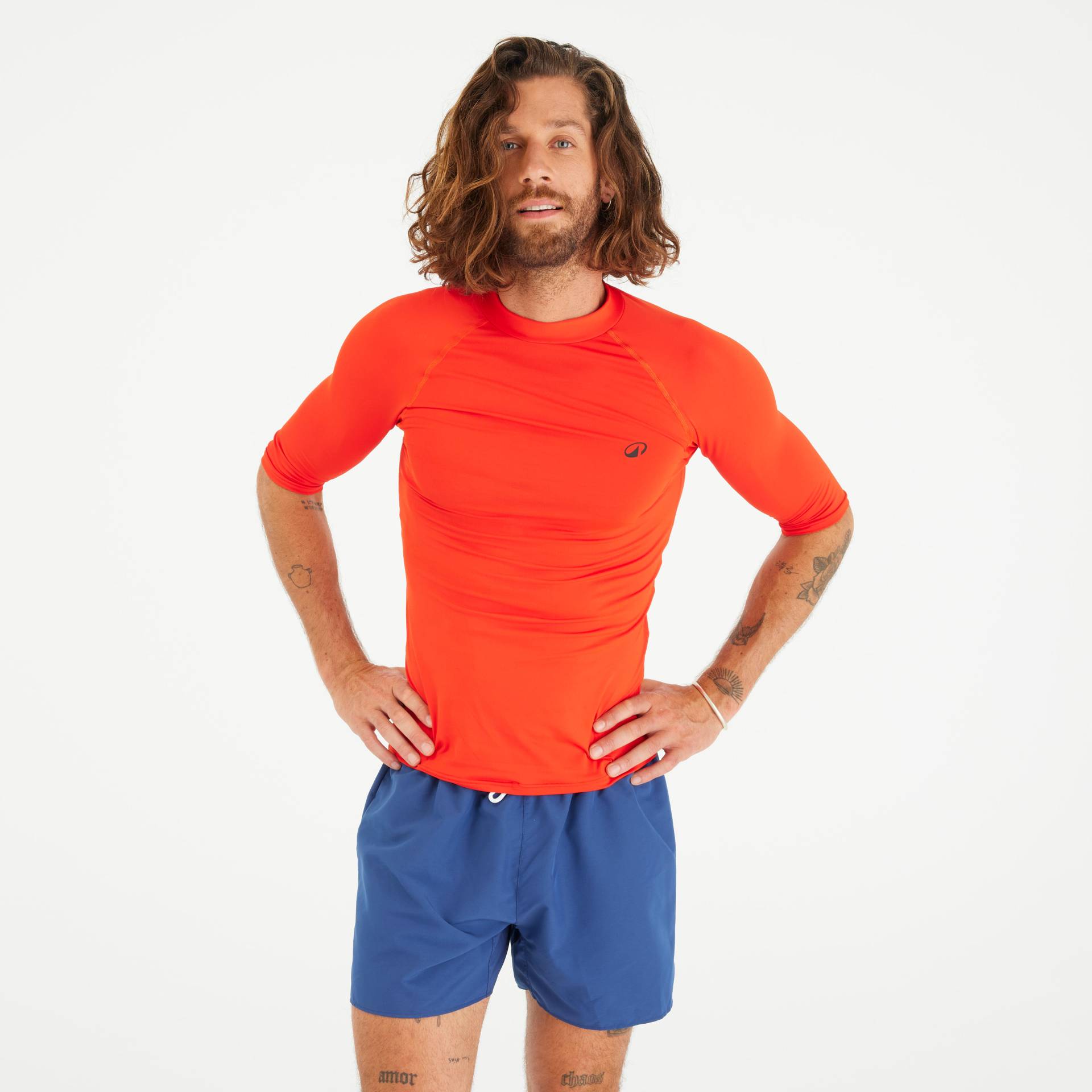 UV-Shirt Surfen Herren 100 rot UV-Shirt Surfen Herren 100 rot von OLAIAN