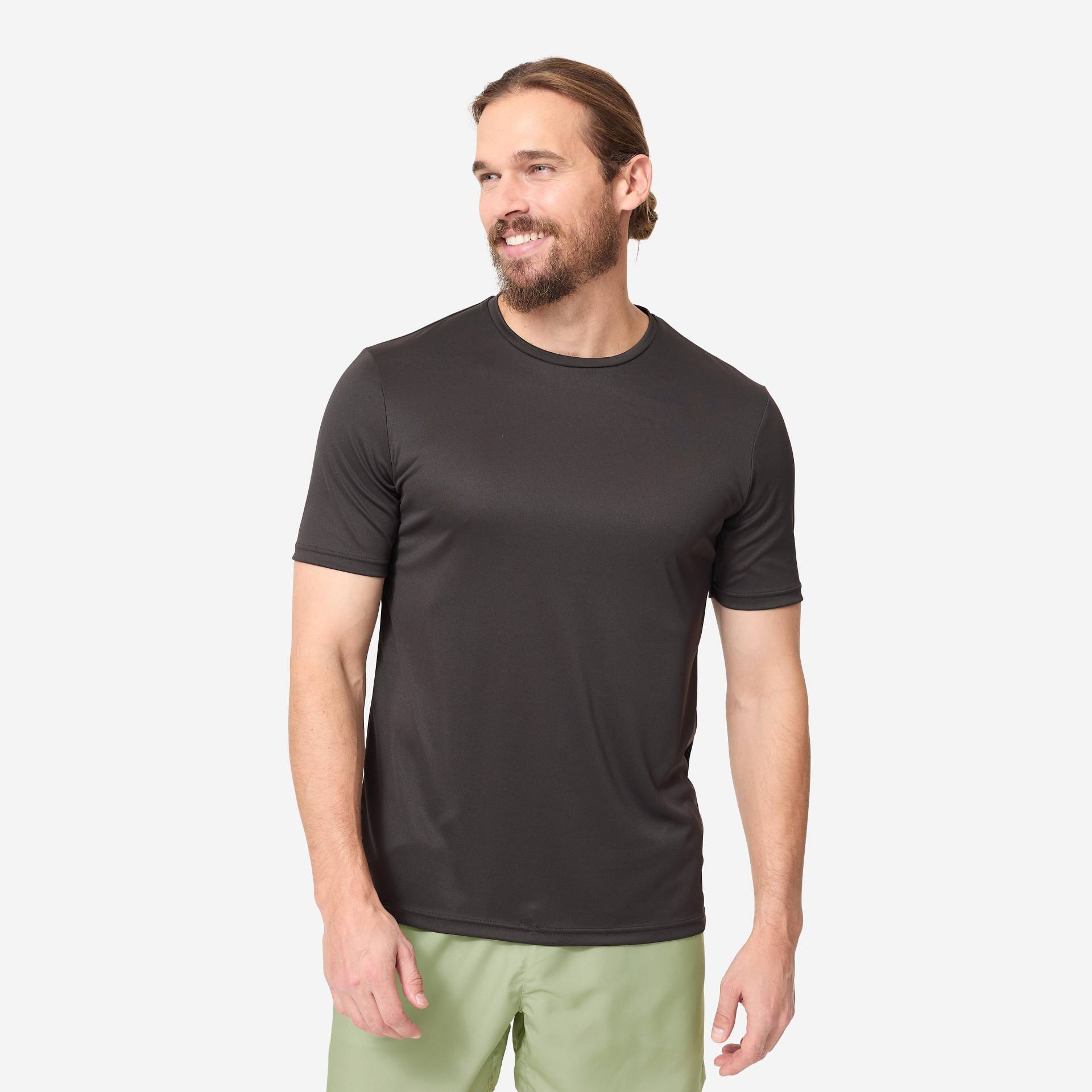 UV-Shirt Surfen Herren kurzarm - schwarz von OLAIAN