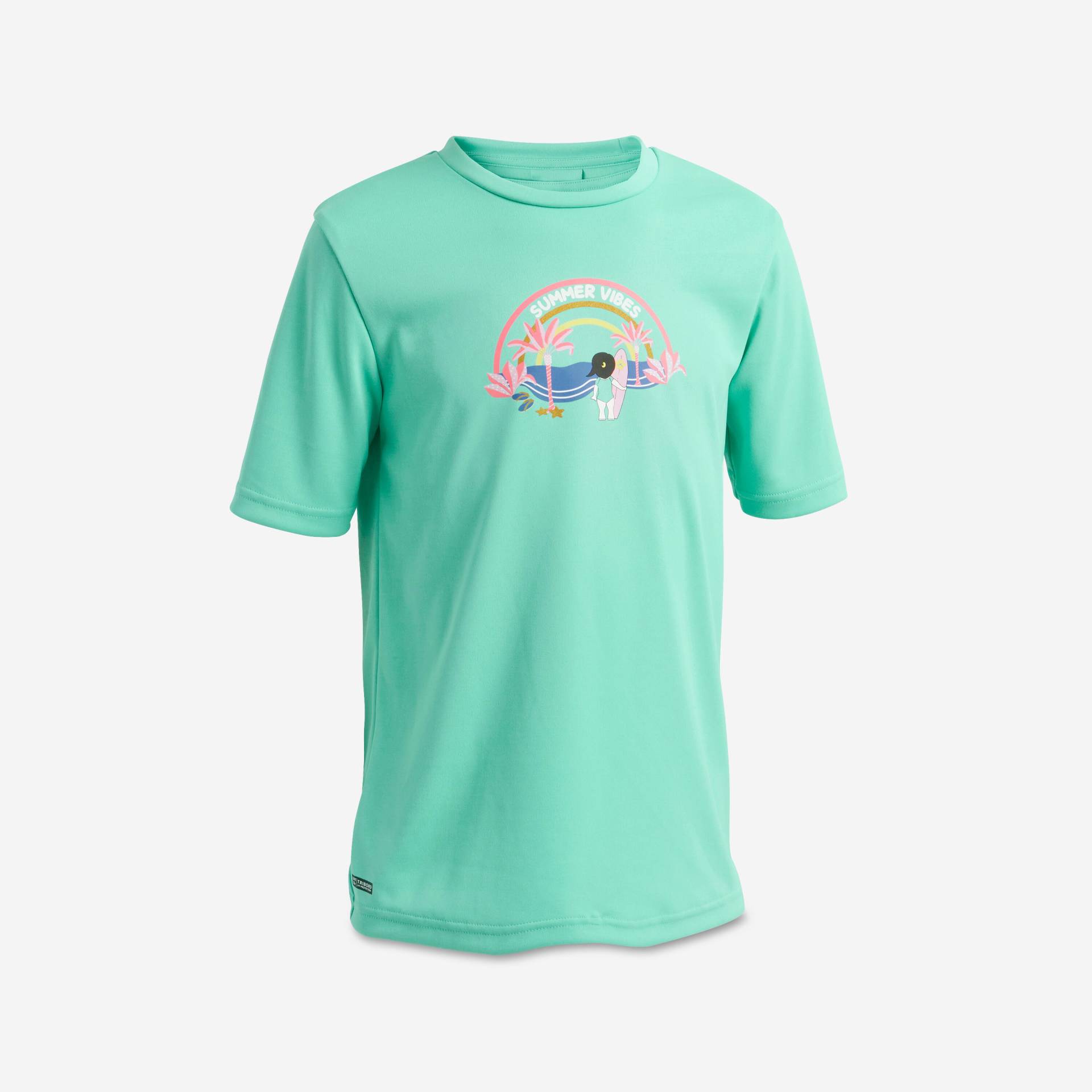 UV-Shirt Surfen Kinder 100 türkis UV-Shirt Surfen Kinder 100 türkis von OLAIAN