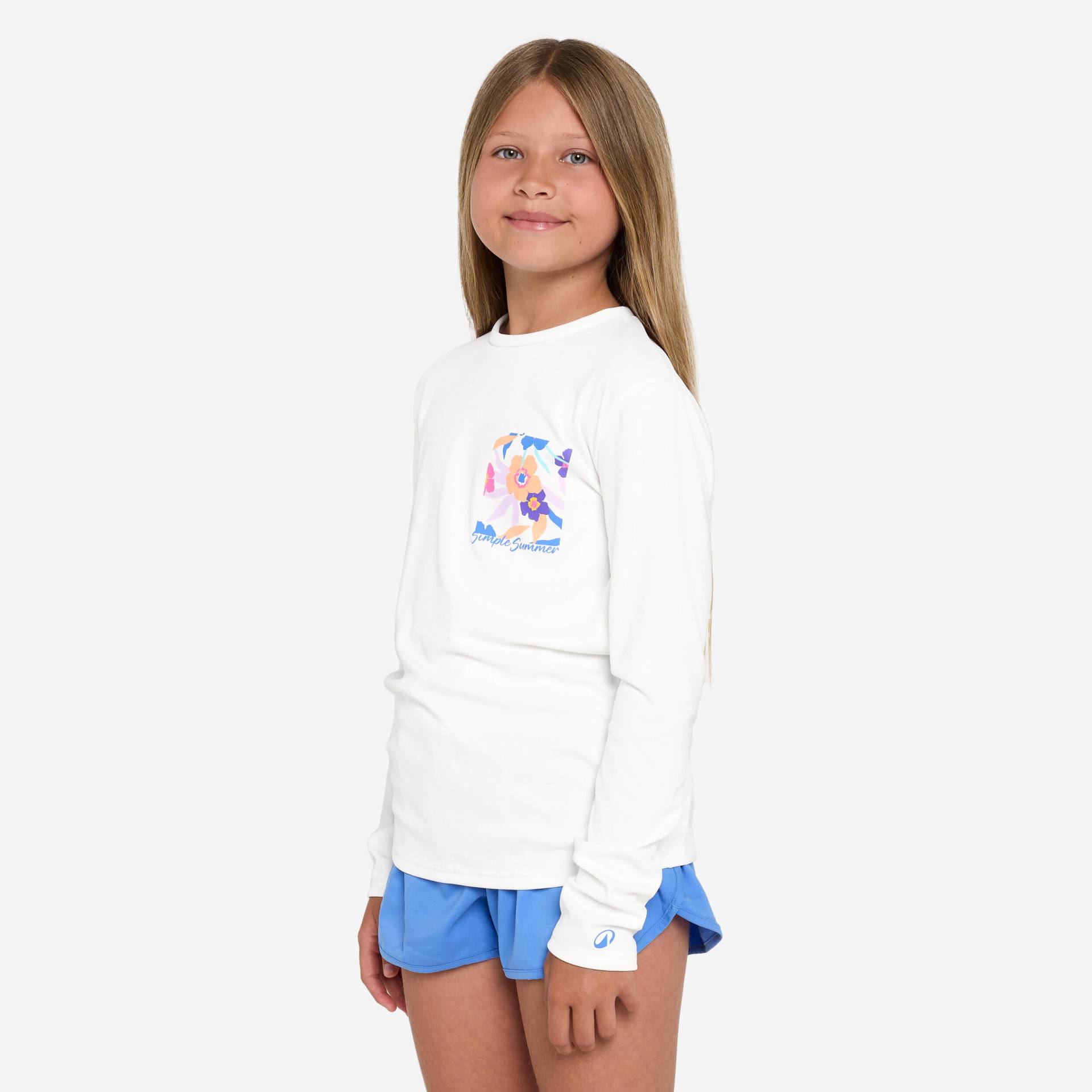 UV-Shirt Surfen Kinder kurzarm 100 Simple weiß UV-Shirt Surfen Kinder kurzarm 100 Simple weiß von OLAIAN
