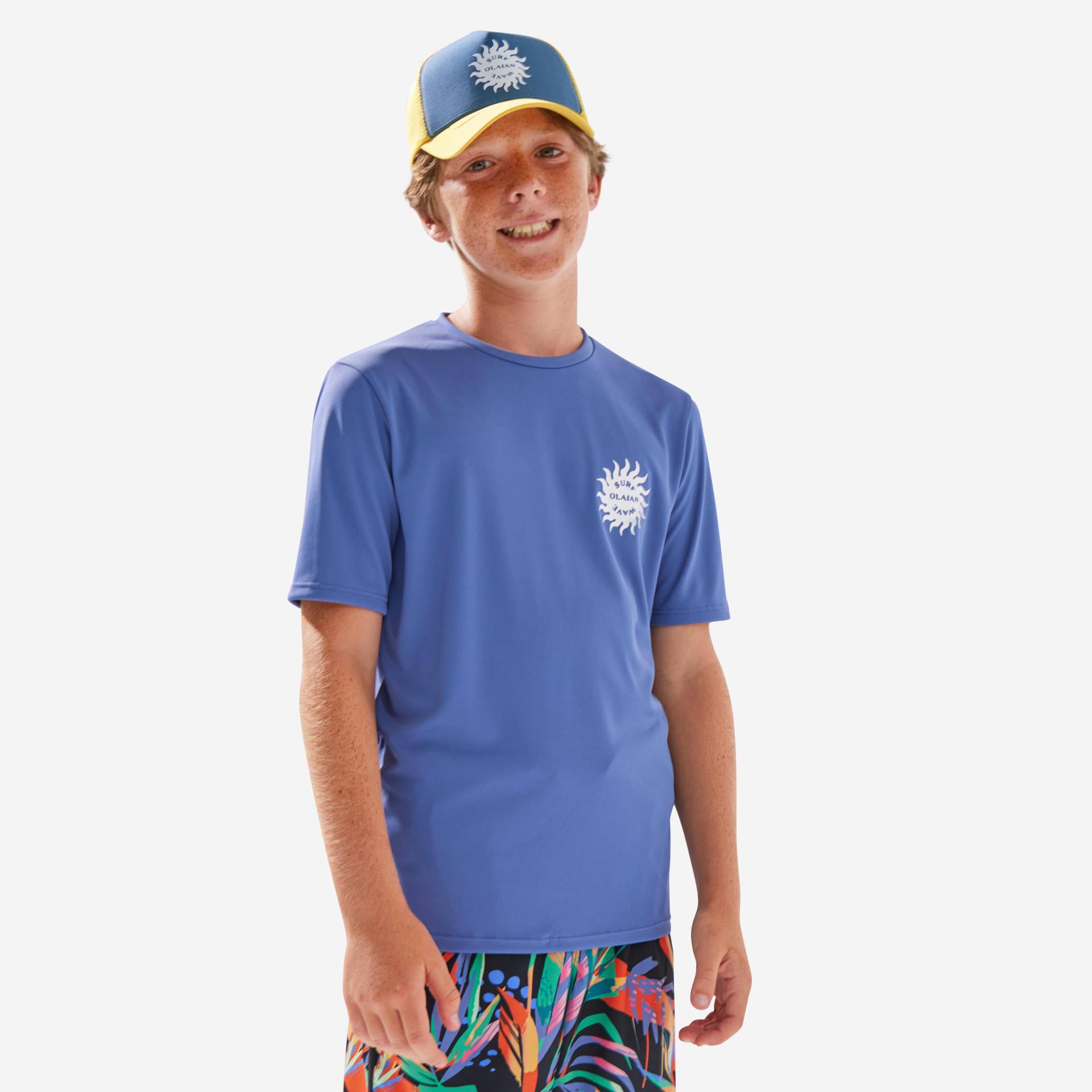 UV-Shirt kurzarm Kinder blau Sonne von OLAIAN