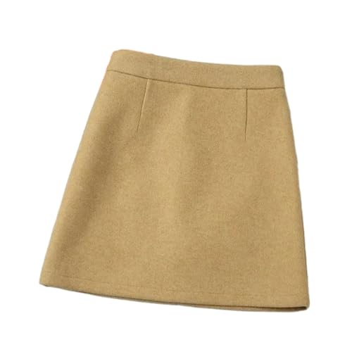 OLEETS Strickrock Für Damen - Frauen-Winter-Herbst-Strick-Miniröcke, A-Linie, Koreanischer Stil, Modisch, Klassisch, Einfach, Schlank, Warm, Streetwear Für Party, Abschlussball, Gelb, S OLEETS Strickrock Für Damen - Frauen-Winter-Herbst-Strick-Miniröcke, A-Linie, Koreanischer Stil, Modisch, Klassisch, Einfach, Schlank, Warm, Streetwear Für Party, Abschlussball, Gelb, S von OLEETS
