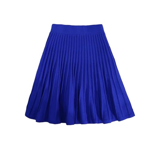 OLEETS Strickrock Für Damen - Stricken Plissee Kurzen Rock Frauen Herbst Winter Sexy Elastische Hohe Taille Casual Für Party Prom Streetwear Einfarbig Einfache Kleidung, Blau, L OLEETS Strickrock Für Damen - Stricken Plissee Kurzen Rock Frauen Herbst Winter Sexy Elastische Hohe Taille Casual Für Party Prom Streetwear Einfarbig Einfache Kleidung, Blau, L von OLEETS