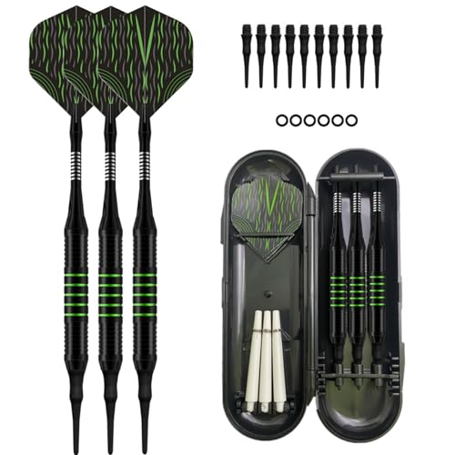 OLYSPM Dartpfeile Set,Dartpfeile Profi,Dartpfeile mit Kunststoffspitze,3 Dartpfeile mit 3 Ersatzwellen,10 Ersatzspitzen,6 Gummi-O-Ringen,1 Dartkoffer für Anfänger und Profis OLYSPM Dartpfeile Set,Dartpfeile Profi,Dartpfeile mit Kunststoffspitze,3 Dartpfeile mit 3 Ersatzwellen,10 Ersatzspitzen,6 Gummi-O-Ringen,1 Dartkoffer für Anfänger und Profis von OLYSPM