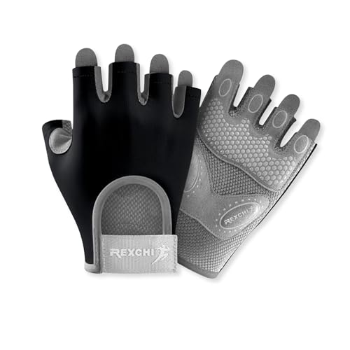 OLYSPM Fitness Handschuhe,Trainingshandschuhe,Fahrradhandschuhe Herren mit Mikrofaser-Gewebe,Rutschfester Silikon-Handfläche für Radfahren,Yoga,Gymnastik,Gewichtheben für Männer&Frauen von OLYSPM