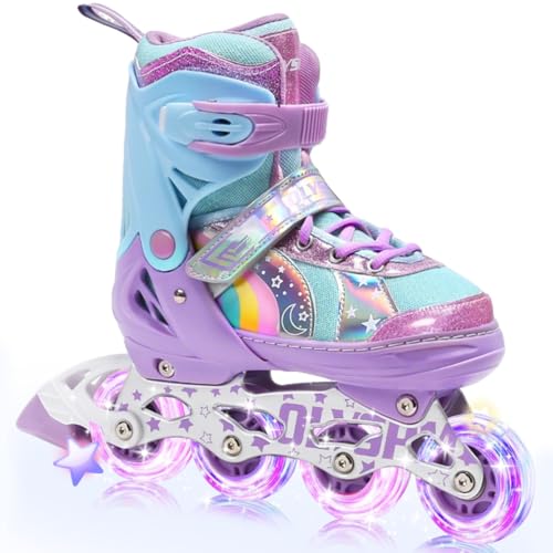 OLYSPM Inliner Kinder,Rollschuhe Kinder für Mädchen und Jungen,Verstellbare Inliner in 4 Größen zur Begleitung Ihrer Kinder für Drinnen und Draußen OLYSPM Inliner Kinder,Rollschuhe Kinder für Mädchen und Jungen,Verstellbare Inliner in 4 Größen zur Begleitung Ihrer Kinder für Drinnen und Draußen von OLYSPM