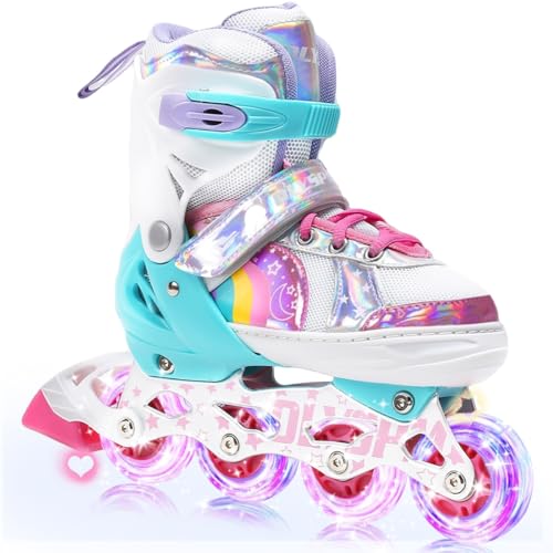 OLYSPM Inliner Kinder,Rollschuhe Kinder für Mädchen und Jungen,Verstellbare Inliner in 4 Größen zur Begleitung Ihrer Kinder für Drinnen und Draußen OLYSPM Inliner Kinder,Rollschuhe Kinder für Mädchen und Jungen,Verstellbare Inliner in 4 Größen zur Begleitung Ihrer Kinder für Drinnen und Draußen von OLYSPM