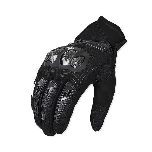 OLYSPM Motorrad Handschuhe Herr,Motorradhandschuhe Herren mit Touchscreen und Kohlefaserschale,MTB Handschuhe Herren mit Hervorragendem Grip,Atmungsaktivität für Motocross,Reiten,Klettern von OLYSPM