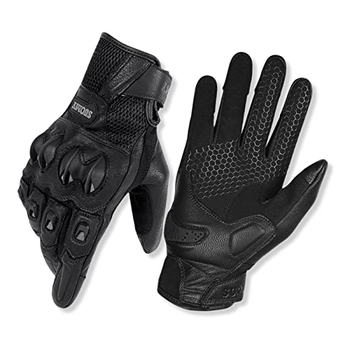 OLYSPM Motorradhandschuhe Motorrad Handschuhe Herr Handschuhe Motorrad Touchscreen für Männer und Frauen Mit Rutschfestem,Atmungsaktivem,Abriebfestem,für Radfahren,Rennen,Klettern,Motocross usw von OLYSPM