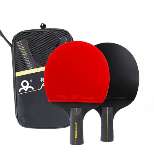 OLYSPM Tischtennisschläger,Tischtennis Schläger,Tischtennis Set mit 2 Schlägern,1 Aufbewahrungstasche,Hochleistungs Tischtennisschläger Set für Outdoor- und Indoor-Übungen OLYSPM Tischtennisschläger,Tischtennis Schläger,Tischtennis Set mit 2 Schlägern,1 Aufbewahrungstasche,Hochleistungs Tischtennisschläger Set für Outdoor- und Indoor-Übungen von OLYSPM