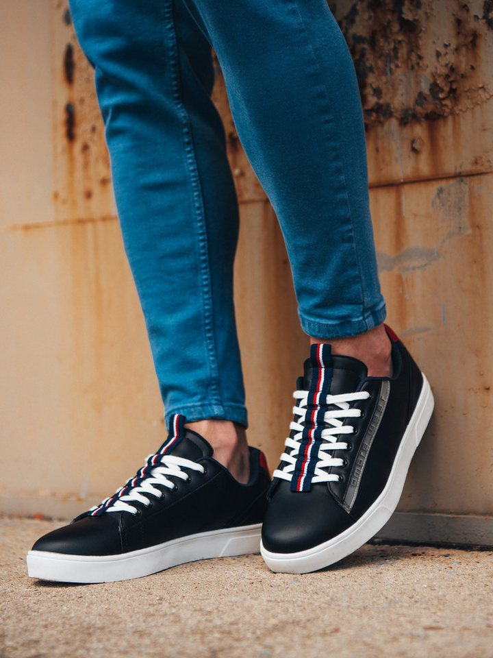 OMBRE Herrensneaker mit kontrastierenden Details Sneaker OMBRE Herrensneaker mit kontrastierenden Details Sneaker von OMBRE