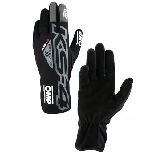 Omp Kart KS-4 Handschuhe, Schwarz, Größe M von OMP