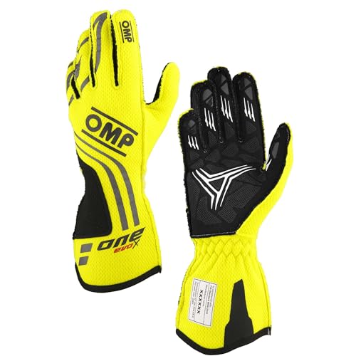 Omp Racing Handschuhe One, EVO-X MY24 FIA 8856-2018, Neongelb, Größe XL von OMP