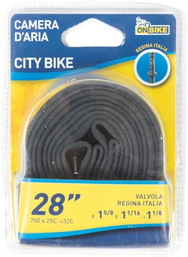 ONBIKE - Fahrradschlauch 28" x 1 5/8 x 1 1/8, Für Citybikes, Regina-Ventile, Austausch des Innenrohrs, Schwarz, Taglia unica, Kunststoff ONBIKE - Fahrradschlauch 28" x 1 5/8 x 1 1/8, Für Citybikes, Regina-Ventile, Austausch des Innenrohrs, Schwarz, Taglia unica, Kunststoff von ONBIKE
