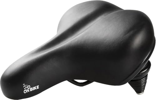 ONBIKE - Universeller Citybike-Fahrradsattel, Doppelt Gepolsterte Federn, Polyurethan Material, Fahrradzubehör, Schwarz, Einheitsgröße ONBIKE - Universeller Citybike-Fahrradsattel, Doppelt Gepolsterte Federn, Polyurethan Material, Fahrradzubehör, Schwarz, Einheitsgröße von ONBIKE