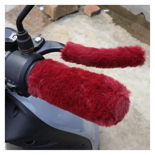 ONAIC Motorcyle Lenker Warm Abdeckung Für SH150 2003-2023 Motorrad, EIN Set Plüsch-Griffhandschuhe, Motorrad-Griffabdeckung(E) von ONAIC