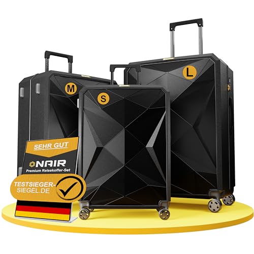 ONAIR 3-Pcs Reisekoffer Gepäck-Sets – Schwarz & Gold (S, M, L) Wasserabweisende Hartschale mit TSA-Schloss, leise Rollen, Robustes ABS-Material, praktische Koffer & trolleys – ideal für Jede Reise. ONAIR 3-Pcs Reisekoffer Gepäck-Sets – Schwarz & Gold (S, M, L) Wasserabweisende Hartschale mit TSA-Schloss, leise Rollen, Robustes ABS-Material, praktische Koffer & trolleys – ideal für Jede Reise. von ONAIR