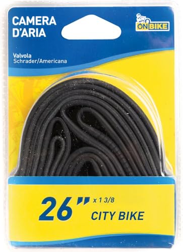 ONBIKE - 26-Zoll-Innenrohr, Amerikanisches Ventil, Citybike geeignet, E.T.R.T.O. 37-590, Farbe: Schwarz, Größe: 26 Zoll, Material: Gummi ONBIKE - 26-Zoll-Innenrohr, Amerikanisches Ventil, Citybike geeignet, E.T.R.T.O. 37-590, Farbe: Schwarz, Größe: 26 Zoll, Material: Gummi von ONBIKE