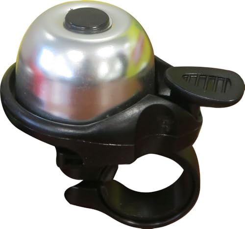 Mini-Universal-Fahrradklingel aus schwarz/silberfarbenem Stahl Mini-Universal-Fahrradklingel aus schwarz/silberfarbenem Stahl von ONBIKE