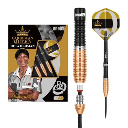 ONE80 Steel Darts Revolution R2 Interchange Deta Hedman Signature Dart V3 VHD 90% Tungsten 2,35 mm Point Steeltip Dart – Präzision, Innovation und Vielseitigkeit für Profispieler (23 Gramm) von ONE80