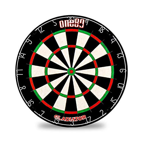 ONE80 Gladiator I Dartboard with Top-Grade Sisal and Sword Edge Staple Free Wire Spider for Maximum Scoring Potential and Less Bounce Outs von ONE80