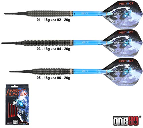 ONE80 Night Hunter 90% Tungsten Softdarts 03-18g von ONE80