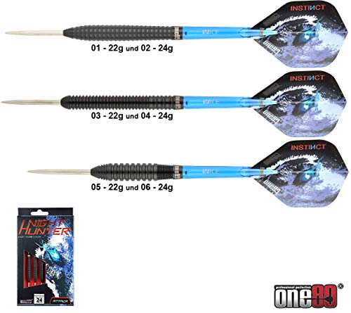 ONE80 Night Hunter 90% Tungsten Steeldarts 01-22g von ONE80