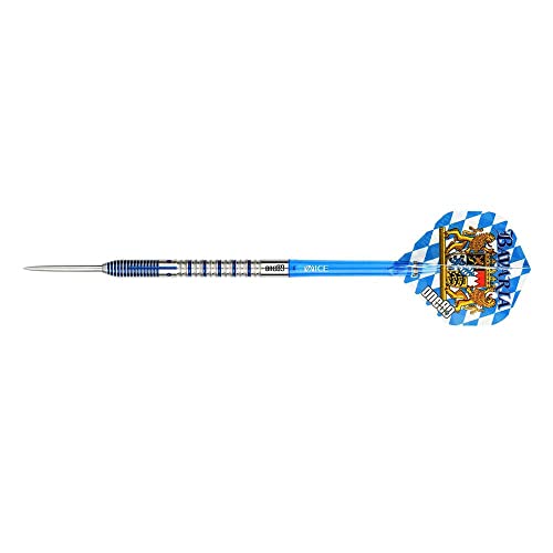 ONE80 Steel Dart Bavaria Ultra 90% Tungsten Steeltip Dart Steeldart Dartpfeile Set mit Bayern Flight (21 Gramm, 03) von ONE80