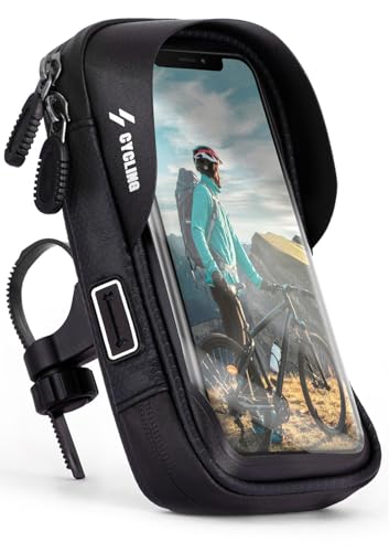 ONEFLOW Handyhalterung Fahrrad Lenkertasche Wasserdicht für Samsung S Reihe Fahrradhalterung 360° Drehbar Handyhalter Motorrad Fahrradtasche Lenker Smartphone Halterung mit Fenster, Schwarz ONEFLOW Handyhalterung Fahrrad Lenkertasche Wasserdicht für Samsung S Reihe Fahrradhalterung 360° Drehbar Handyhalter Motorrad Fahrradtasche Lenker Smartphone Halterung mit Fenster, Schwarz von ONEFLOW