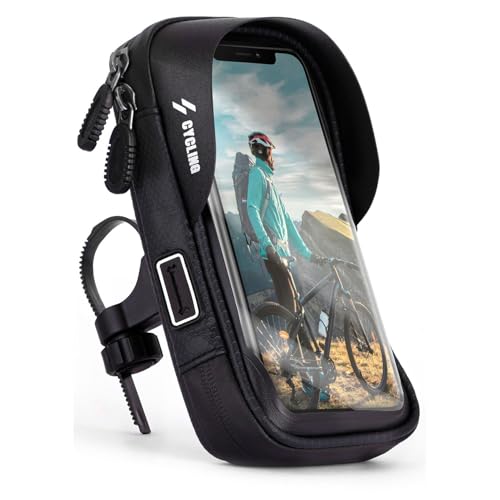ONEFLOW Handyhalterung Fahrrad Lenkertasche Wasserdicht für alle Blackviews Fahrradhalterung 360° Drehbar Handyhalter Motorrad Fahrradtasche Lenker Smartphone Halterung mit Fenster, Schwarz ONEFLOW Handyhalterung Fahrrad Lenkertasche Wasserdicht für alle Blackviews Fahrradhalterung 360° Drehbar Handyhalter Motorrad Fahrradtasche Lenker Smartphone Halterung mit Fenster, Schwarz von ONEFLOW