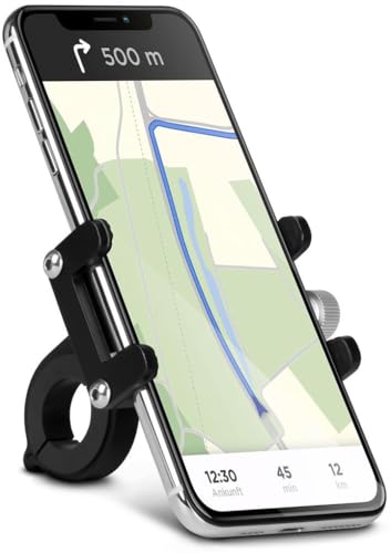 ONEFLOW Handyhalterung Fahrrad für alle Elephone - Ultraleichte Smartphone Halterung für Lenker Kompakt, stabil & unauffällig - Schwarz von ONEFLOW
