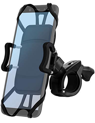 ONEFLOW Lenker Fahrradhalterung mit Schnellverschluss für alle CAT Handys | Sicherer Halt und volle Bedienbarkeit sowie drehbar + schwenkbar, Schwarz von ONEFLOW