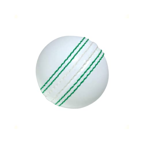 ONEGlobal Soft & Safe Practice Cricket Ball | Weicher & Sicherer Gummi-Cricketball zum Üben | Mit Echter Naht & Kern für Hüpfen & Schwingen | Ideal für Selbstvertrauen & Streichhölzer (1-Weiß) von ONEGlobal