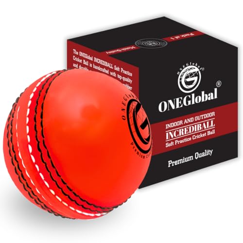 ONEGlobal Soft & Safe Practice Cricket Ball | Weicher & Sicherer Gummi-Cricketball zum Üben | Mit Echter Naht & Kern für Hüpfen & Schwingen | Ideal für Selbstvertrauen & Streichhölzer (1-Orange) ONEGlobal Soft & Safe Practice Cricket Ball | Weicher & Sicherer Gummi-Cricketball zum Üben | Mit Echter Naht & Kern für Hüpfen & Schwingen | Ideal für Selbstvertrauen & Streichhölzer (1-Orange) von ONEGlobal