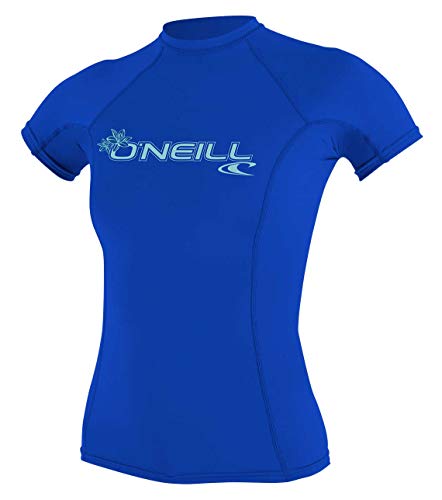 O'Neill Wetsuits Damen Basic Skins Short Sleeve Rash Guard T-Shirt, Tahitian Blue, L von O'Neill