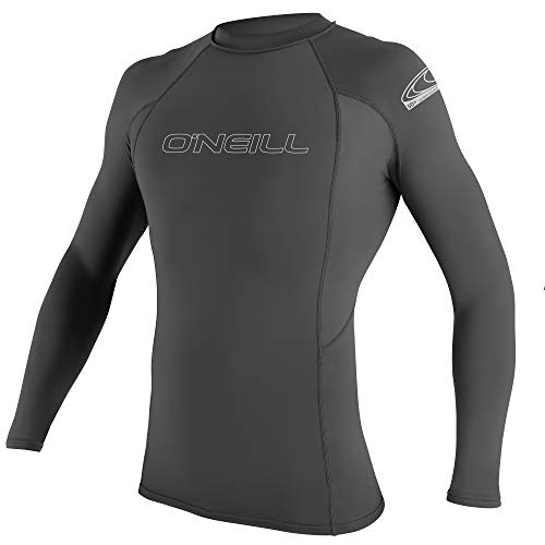 O'Neill Wetsuits Men's Basic Skins L/S Rash Guard Vest, Graphite, XL von O'Neill