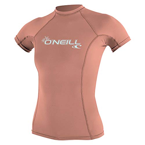 O'Neill Damen Women's Basic Skins Short Sleeve Sun Shirt Rash Vest, Light Grapefruit, S EU von O'Neill